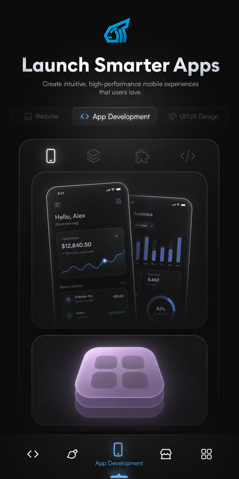 Business dashboard on mobile