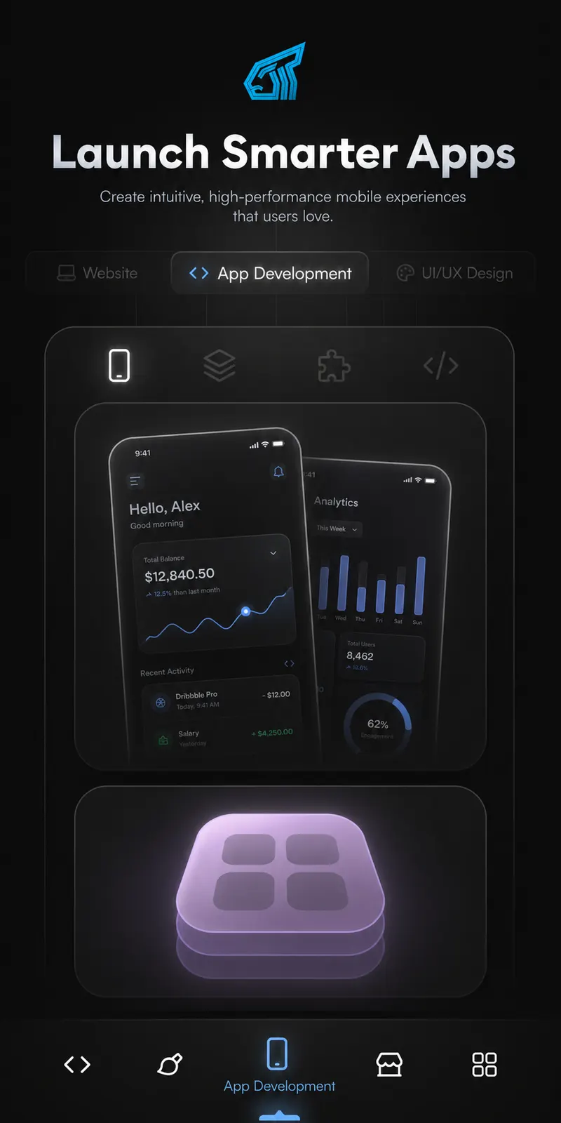 Business dashboard on mobile